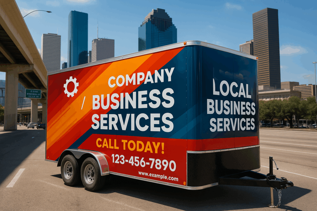 Trailer with custom graphics houston
