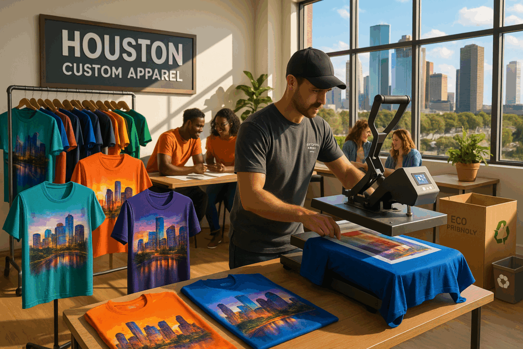Custom printed t-shirt with company logo